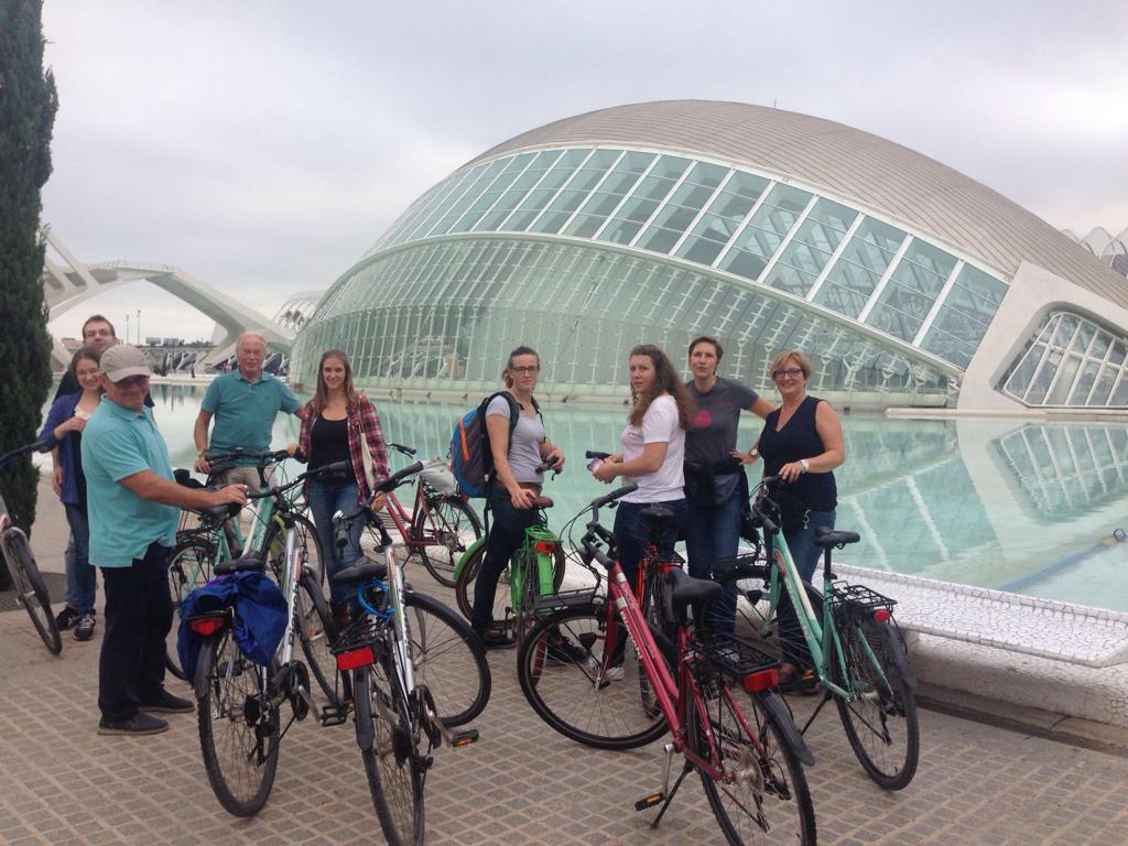 Tourists during their tour at Valencia Arts and Science City 